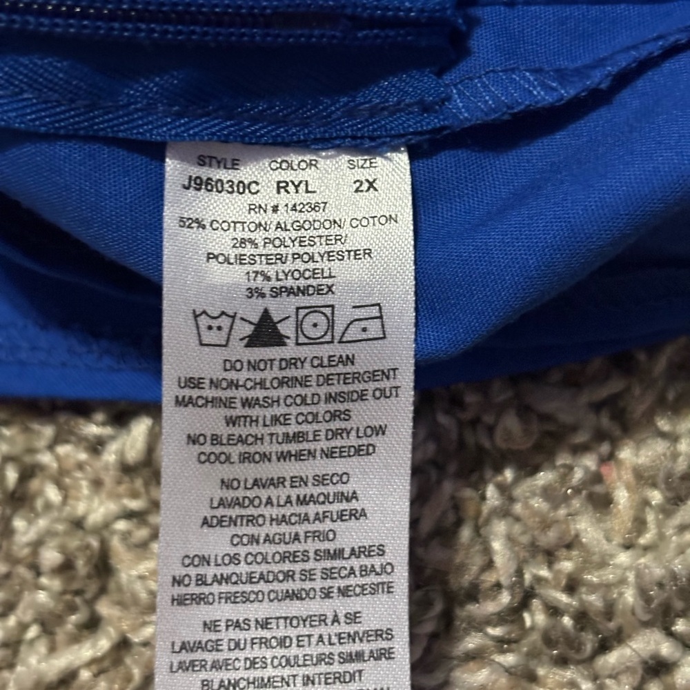 Jaanuu Women's Blue Zip-Front Scrub - Picture 9 of 9